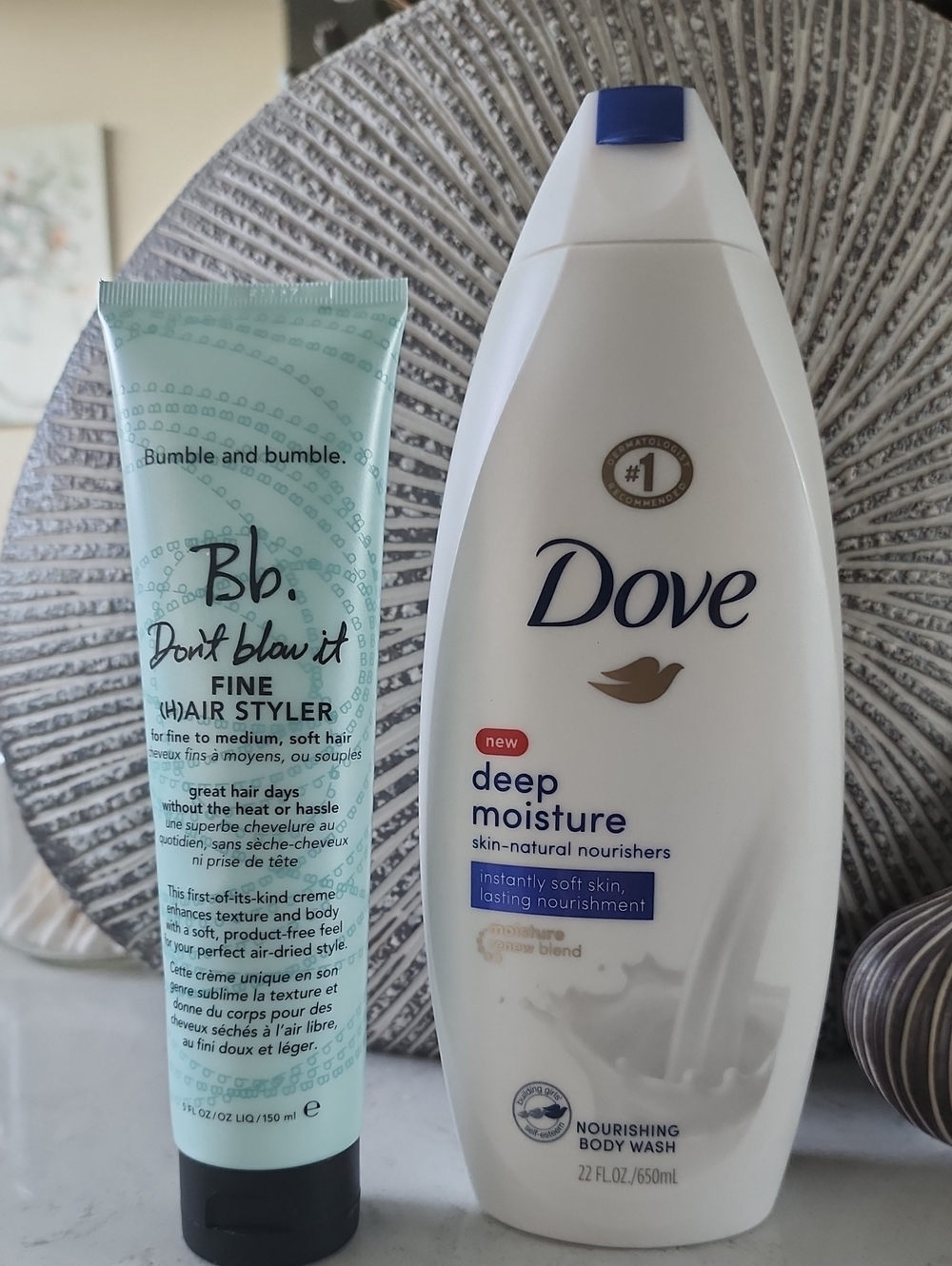 Bumble and bumble Don't Blow it Fine Air-Dry Cream + Dove Deep Moisture Wash